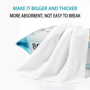Multipurpose Adult Wet Wipes Lint Free Soft Texture for Daily Body Cleaning