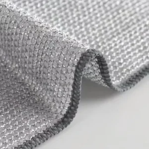 Multipurpose Custom Square Polyamide Ultra Fine Non Scratch Silver Wire Microfiber Kitchen Towel for Sinks Stove Top