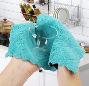 Multipurpose Reusable Dish Cloths Double Sided Microfiber Cleaning Rags for Furniture