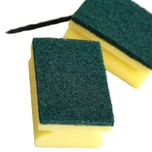 Nail Protect Sponge Scouring Pad Dish Washing Cloth Kitchen Household Cleaning Wipe Light Duty