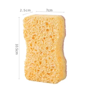 Natural Cellulose Sponge Cloth Dual Sided Kitchen Scrubber 500% 750% Water Absorption Multi Purpose Sponge