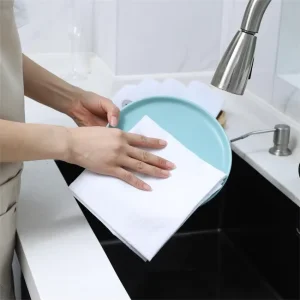 Natural Color 100% Cotton Flour Sack Tea Towels Highly Absorbent Lint Free Kitchen Dish Towel for Crafts Baking and Cleaning