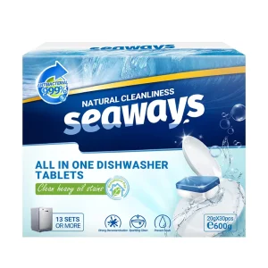 Natural Disposable Eco Friendly Solid Dishwasher Tablets Strong Degreasing for Automatic Washing Easily Dissolving