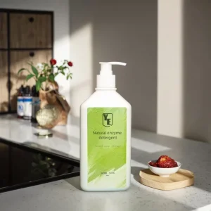 Natural Enzyme Food Grade Dishwashing Liquid 500ml Eco Friendly Floral Scent 15-30% Active Ingredients Fruits Vegetables Kitchen