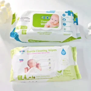 Natural Newborn Baby Wipes PH Balanced 0% Alcohol 0% Gentle Formula Fragrance-Free Disposable Facial Cleansing Wet Wipes UU08