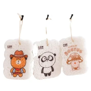 Natural Wood Pulp Kitchen Sponge Animal Shaped Household Reusable Scouring Pad Highly Absorbent Compression Dish Sponge