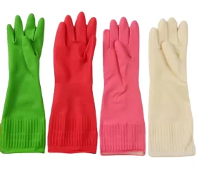 Nature Latex Flexible Household Cleaning 38cm Long Cuff Customized Color Size Water Proof Reusable Hand Gloves