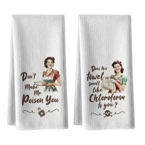 New Design Custom logo Cotton Dish Towels for Kitchen Super Soft Quick Drying Waffle Weave Clean Tea Towel