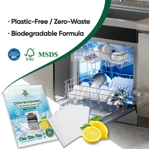 New Formula Plastic Free High Concentrated Plant Soap Strips Household Disposable Dishwashing Detergent Sheets