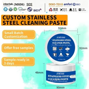 New Formula Stainless Steel Cleaner Paste Professional Burnt Grease Remover for Ovens Grills Anti Rust Anti Fingerprint 300g