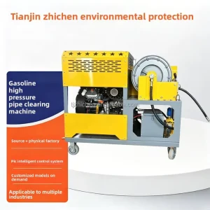 New Metal Municipal Sewer Pipe Cleaning Equipment Petrol Engine High Pressure Drain Jetting Machine 37HP Commercial Use