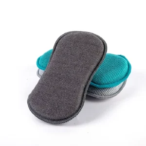 New Product Multi Purpose Kitchen Microfiber Scrub Sponges Durable Dishwashing Sponge Scouring Pad Double