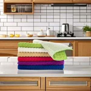New Upgrade Multipurpose Double Layer Microfiber Wire Cleaning Cloths Dishwash Rag Non Scratch Wire Dishcloth