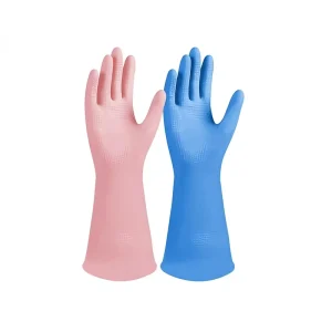 Nitrile Durable Soft Flexible 16 Inch Thickened Waterproof Dish Washing Gloves for Women’s Summer Kitchen Cleaning