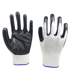 Nitrile Gloves Household Safety Gloves 13g Polyester Industrial Working Gloves Factory Supply