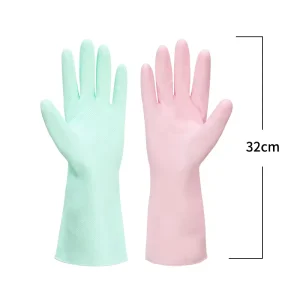 Nitrile Kitchen Gloves Waterproof Durable Food Safe Oil Resistant Odor Free Reusable Long Cuff Household Cooking Cleaning Gloves