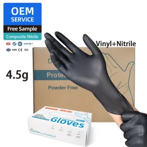 Nitrile Powder Free Vinyl Household Disposable Kitchen Gloves Guantes Negros Touch Screen Can Be Customized Caja De Guantes