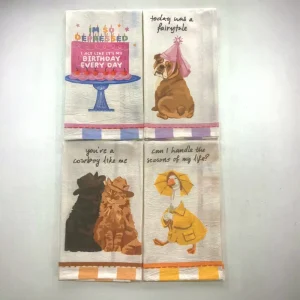 No Minimum Order 100% Cotton Customised Reactive Digital Printed Gift Kitchen Tea Towel Repeatable