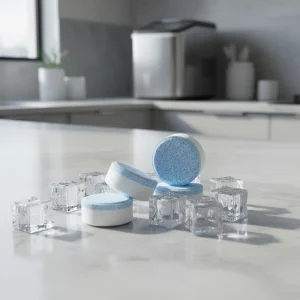 No Residue Unscented Non Corrosive Formula Ice Machine Cleaner Descaler Tablets for Commercial Home Machines