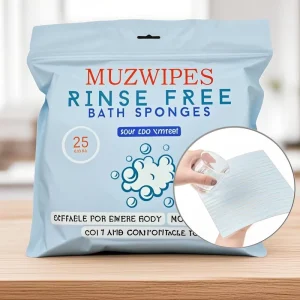 No Rinse Antibacterial Travel Body Bathing Wipes Adults Rinse Free Pre-Soaped Glove Shaped Disposable Adult Wipes Elderly
