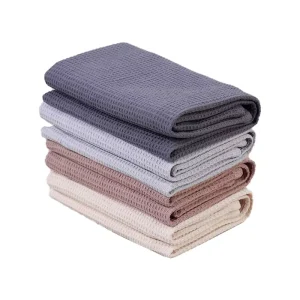 Non Scratch Cotton Dish Rag Multipurpose Thick & Durable Quick Drying Soft Cotton Waffle Weave Kitchen Towel Dish Cleaning Cloth