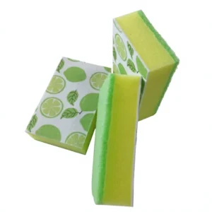 Non Scratch Dual Sided Dish Sponges Three layer Dish Scrubber Kitchen Bathroom Multi Surface Safe Cleaning Sponges