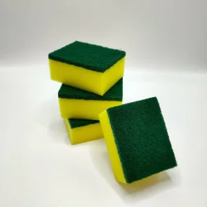 Non Scratch Eco Friendly Rectangle Dish Scrub Sponges with 95% Water Absorption for Kitchen Dishwashing and Scouring