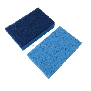 Non Scratch Scrub Sponge Dual Sided Cleaning Sponges for Dishes Kitchen Bathroom