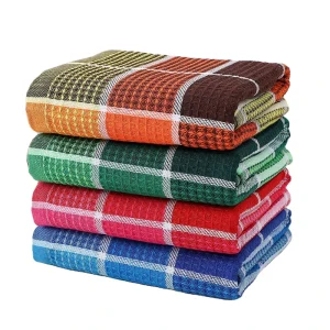 Non Scratch Swedish Absorbent Cotton Towels Bright Colorful Tea Bar Towel for Washing Drying Dishes Household Kitchen Towels