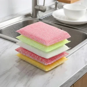 Non Toxic Reusable Non Scratch Kitchen Sponge Scouring Pad for Daily Cleaning