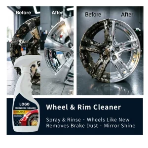 Non-corrosive Plastic Rim Spray Foaming Wheel and Tire Cleaner 250ml 1:10 Dilution Ratio for Car Detail Care