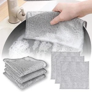 Non-scratch Kitchen Cleaning Towel Wire Dish Cloth Home Appliance Microfiber Kitchen Towel Steel Multipurpose Kitchen Rags