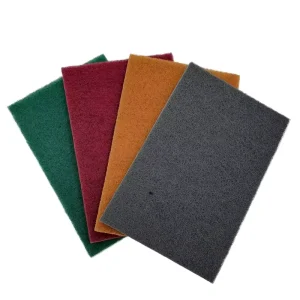 Non-woven Scouring Pad Heavy Duty Scouring Pads 6*9 Inch Red Household Polishing Pads for Industry