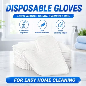 Nonwoven Disposable Dust Removal Mittens Static Cleaning Gloves for Household Furniture Car Interior and Pet Grooming