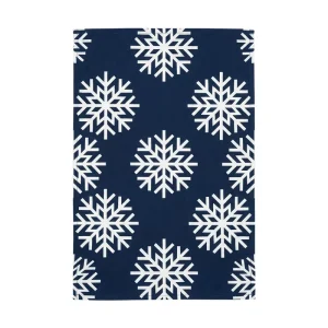 Nordic Snowflake Geometric Tea Towel 100% Cotton Scandi Christmas Holiday Style Kitchen Dish Towel 40x60cm
