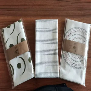 North Europe Style 100% Cotton Plain Reusable Quick Dry Towel Set Kitchen Tea Towel for Everyday Use