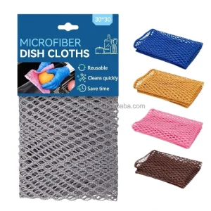 Nylon Kitchen Dishcloths Absorbent Hand Towel for Dish Cleaning Dishclothes Cloths for Kitchen Use