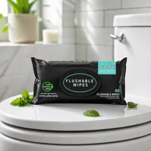 ODM OEM Eco-Friendly Organic Unscented Flushable Wet Wipes Spunlace Material 18x18cm for Household Cleaning OEM