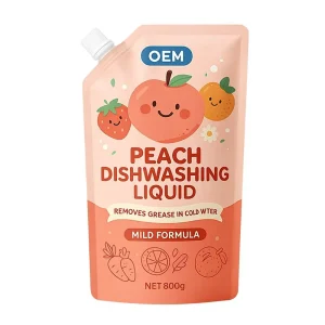 OEM 800g Liquid Detergent Dishwashing Cold Water Use Removes Grease Peach Fragrance Cross Border Washing Cleaning Products