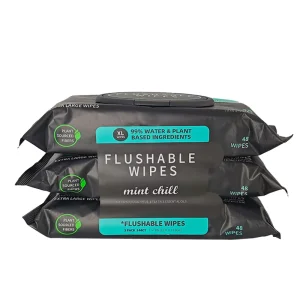 OEM Adult Cleaning Wipes Flushable Wipes for Toilet and Bathroom Essentials Vitamin E Aloe Vera Infused Toilet Paper