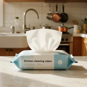 OEM Alcohol Free Non Woven Fabric 45GSM 18x20cm Multi Purpose Wet Wipes Household Hygiene Bath Kitchen Disinfection