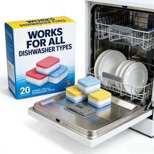 OEM Biodegradable Dishwasher Detergent Tablets All in One Eco Friendly Phosphate Free Concentrated Dish Washing Pods