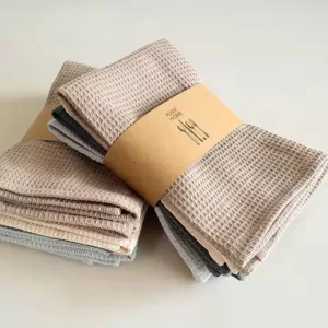 OEM Cotton Kitchen Tea Towel Super Absorbent Eco friendly Quick Dry Waffle Weave Dish Towel for Kitchen
