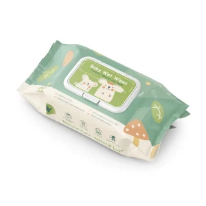 OEM Custom 80ct Pack Organic Baby Wipes Eco-Friendly Skin Care Biodegradable Wet Towel for Hand & Mouth Cleansing Direct Factory
