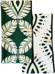 OEM Custom Design Printed Household Microfiber Kitchen Towel Quick Dry Cleaning Absorbent Waffle Kitchen Tea Dish Towel