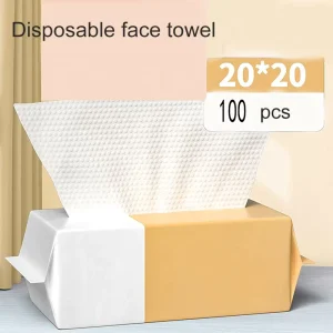 OEM Custom Eco friendly Biodegradable 100% Cotton Disposable Face Towel Lint Free Dry Wet Amphibious Makeup Cleansing Cloth