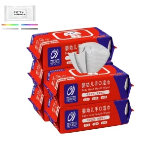 OEM Custom Logo Factory Water Baby Wipes 80/100/120 Pieces Non-Woven ABC Cleansing Wipes