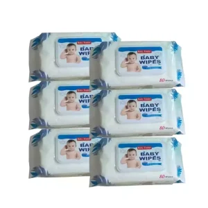 OEM Customized Premium Baby Wipes Pure Water Wet Wipes Unscented 80pcs Alcohol Free Disposable Baby Wipes