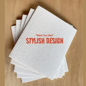 OEM Design Print Swedish Dishcloth Kitchen Dish Towel Reusable Quick Dry Degradable Wood Pulp Cotton Antimicrobial