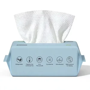 OEM Disposable Nonwoven Viscose Face Towels Ultra-soft Dry & Wet Wipes for Skin Care and Makeup Removal